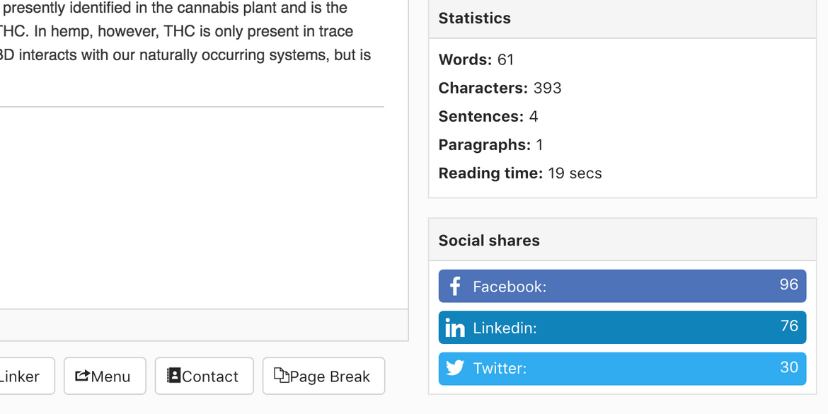 Social sharing count