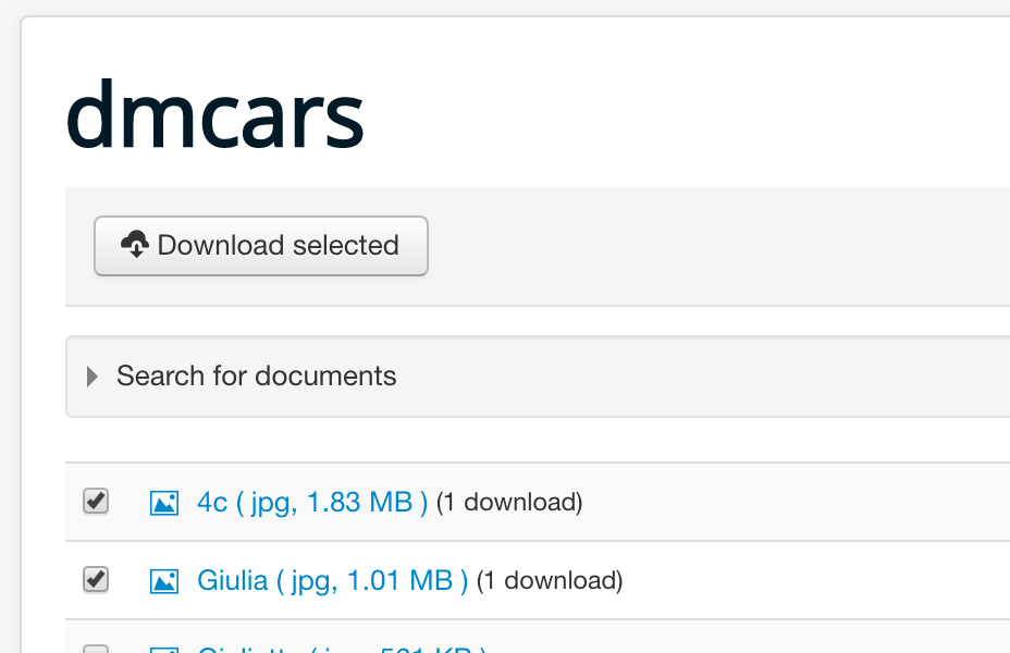 Download selected documents