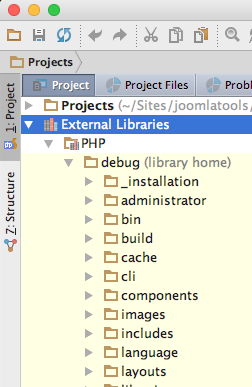 PhpStorm External Libraries