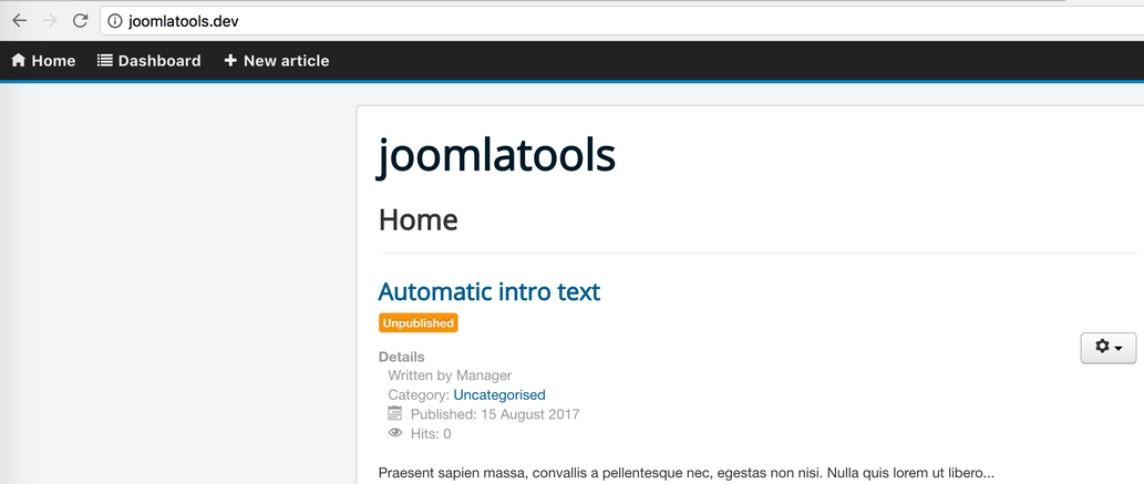 Automatic intro text 